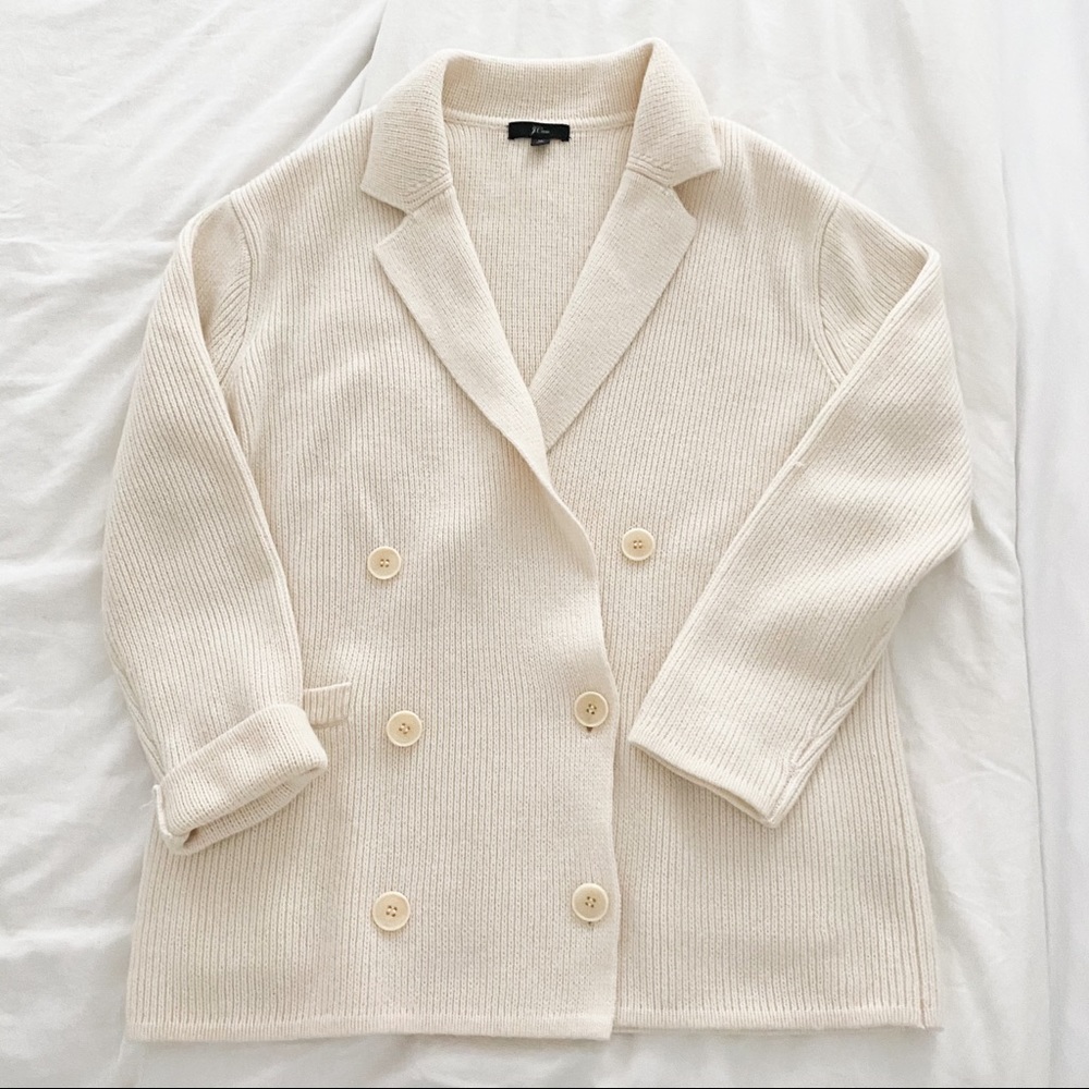 JCrew Oversized Doublebreasted Sweater Blazer